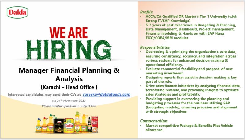 Dalda Foods Limited Jobs