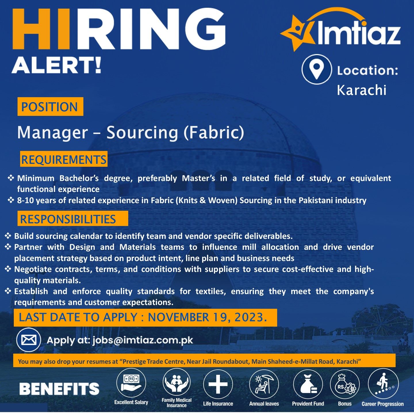 Imtiaz Super Market Jobs