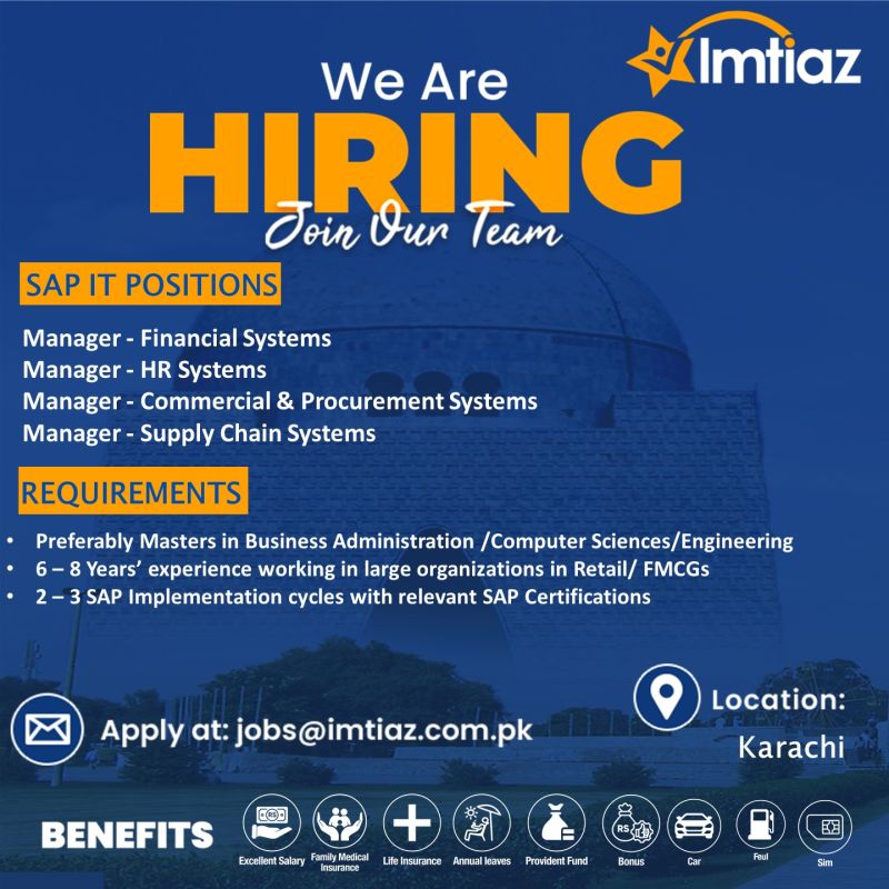 Imtiaz Super Market Jobs