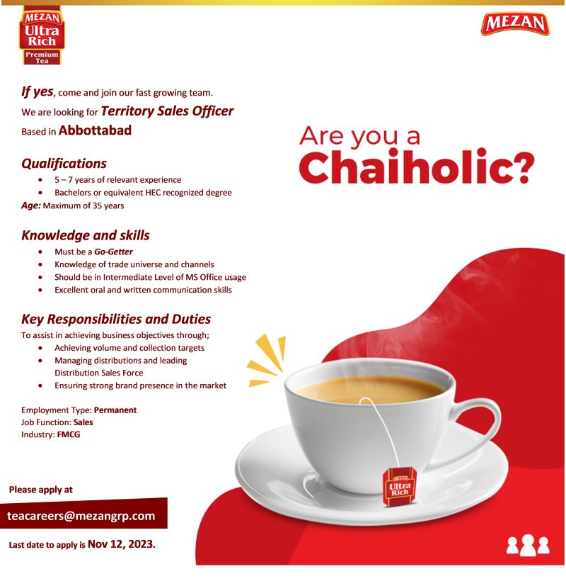 Mezan Tea Pvt Ltd Jobs