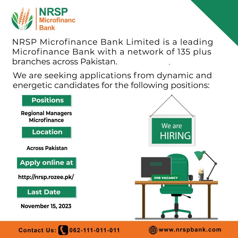 NRSP Microfinance Bank Limited Jobs