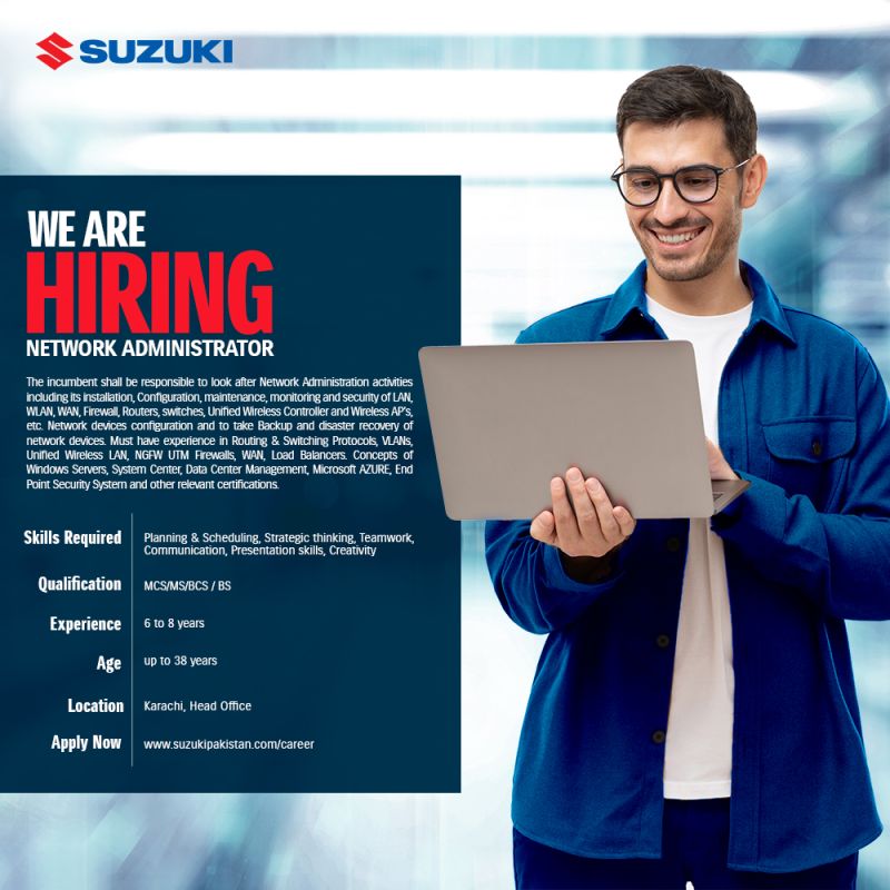 Pak Suzuki Motor Company Limited Jobs