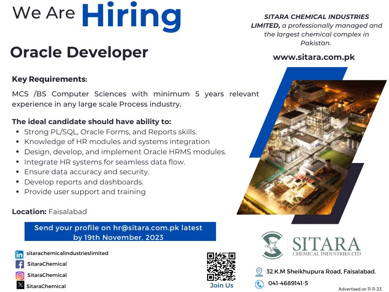 Sitara Chemical Industries Limited Jobs