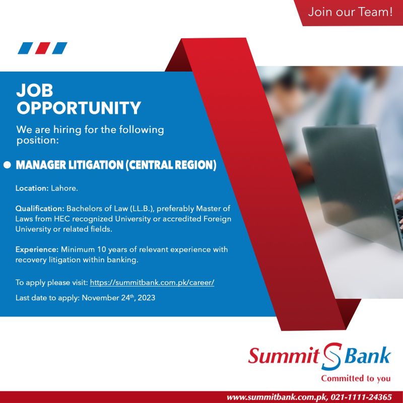 Summit Bank Limited Jobs