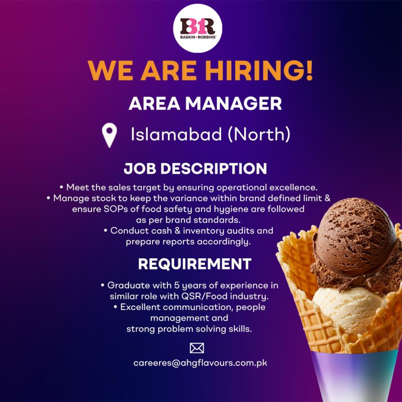 Baskin Robbins Pakistan Jobs