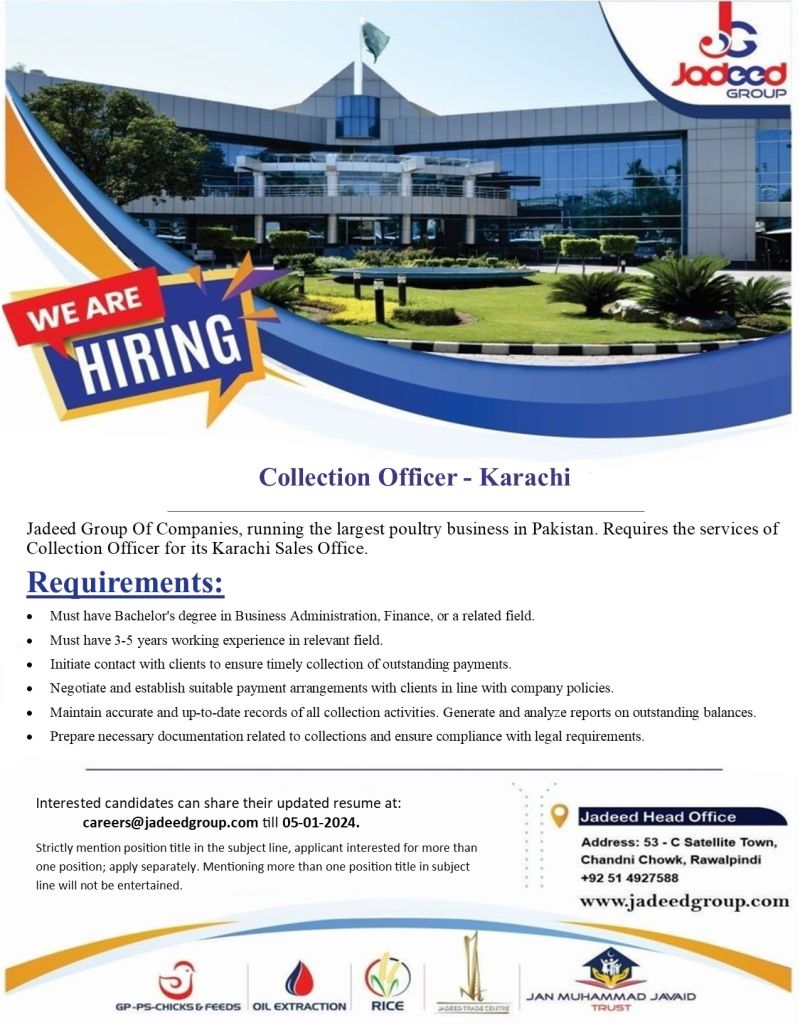 Jadeed Group of Companies Jobs