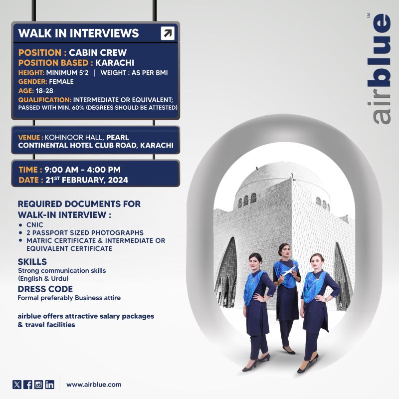 Airblue Jobs 2024