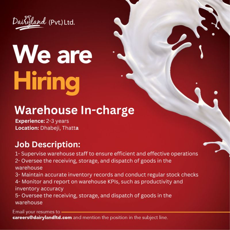 Dairyland Pvt Limited Jobs