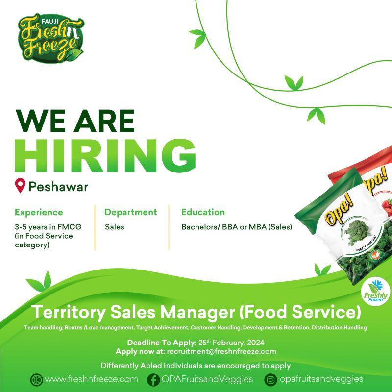 Fauji Fresh n Freeze Limited Jobs 2024