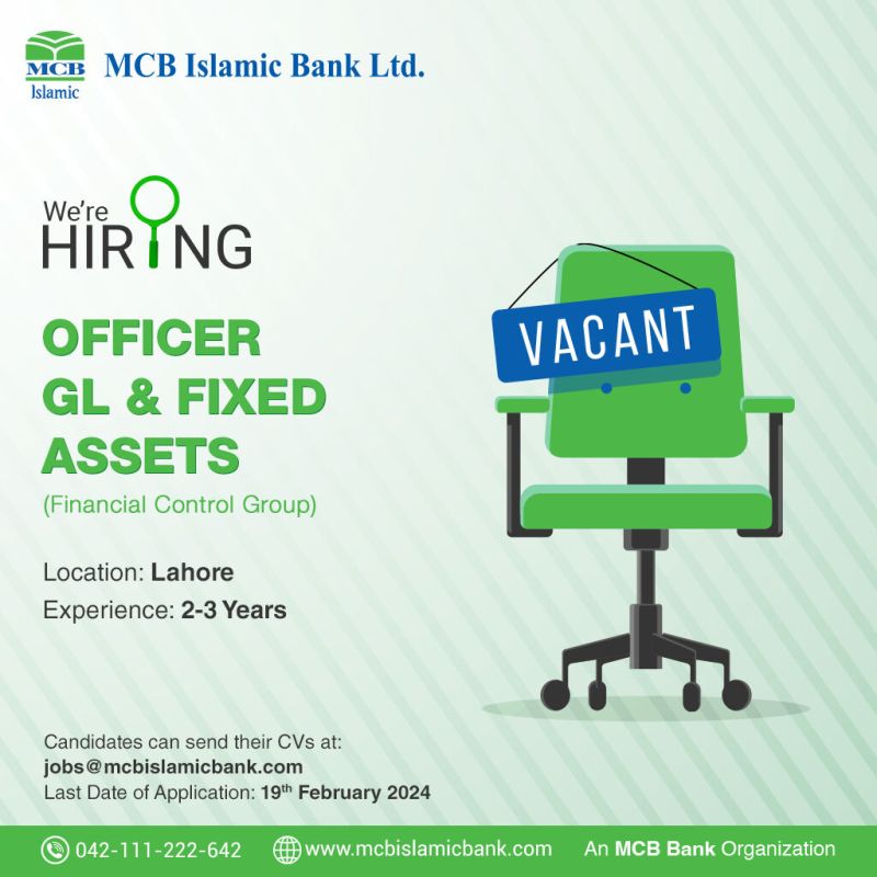 MCB Islamic Bank Jobs 2024