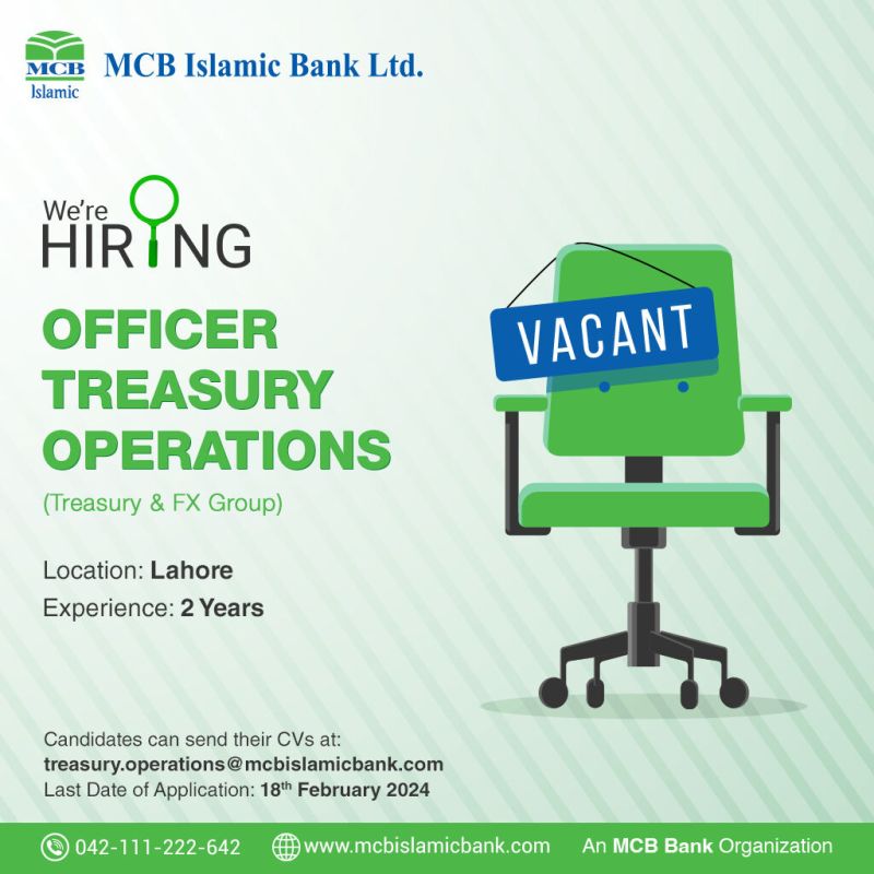 MCB Islamic Bank Jobs 2024