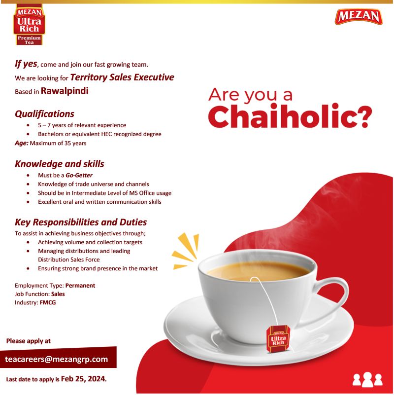 Mezan Tea Pvt Ltd Jobs